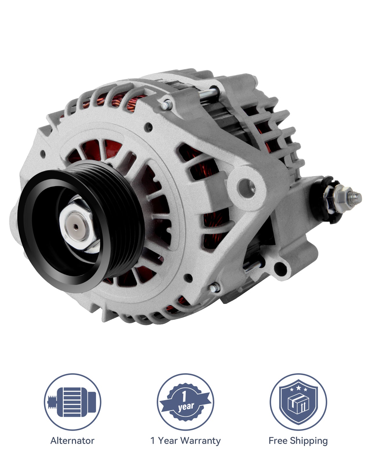 80 Amp Alternator Fit for 2002 2003-2006 for Nissan Sentra XE Sedan L4 1.8L 334-1463