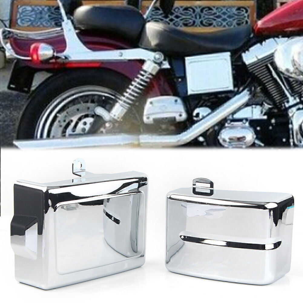 Side Battery Covers Fit for Harley Dyna Fat Street Bob Low Rider Super Glide 2006-17