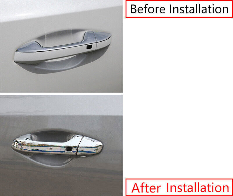 5X Chrome ABS OutsideDoorHandleMoulding CoverTrim for Kia Forte K3 2019-2022
