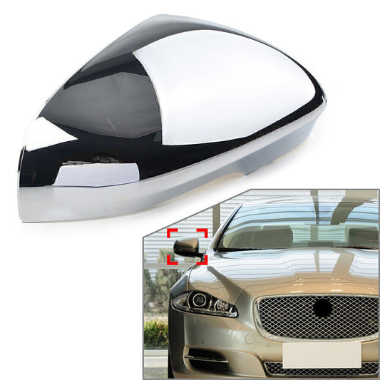 for Jaguar XF XFR XFR-S XJ XE XKR 1x Chrome Right Side View Mirror Cover Cap Q