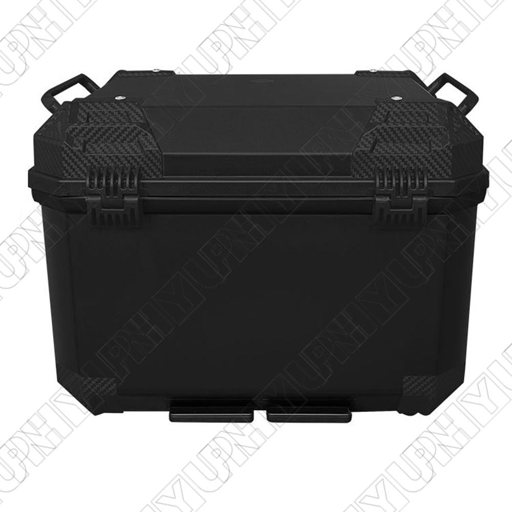 45L Durable Motorcycle Helmet Waterproof Box Rear Luggage Tool Box with lining Q