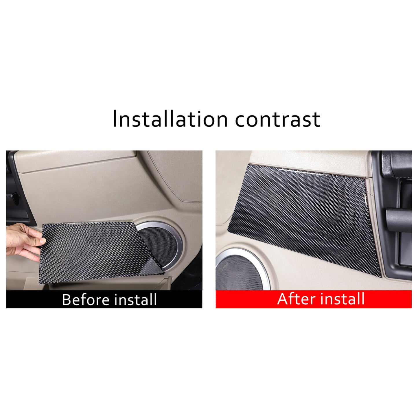 Carbon fiber interior door panel decorative stickers suitable for Hummer H2 2003-2007. n