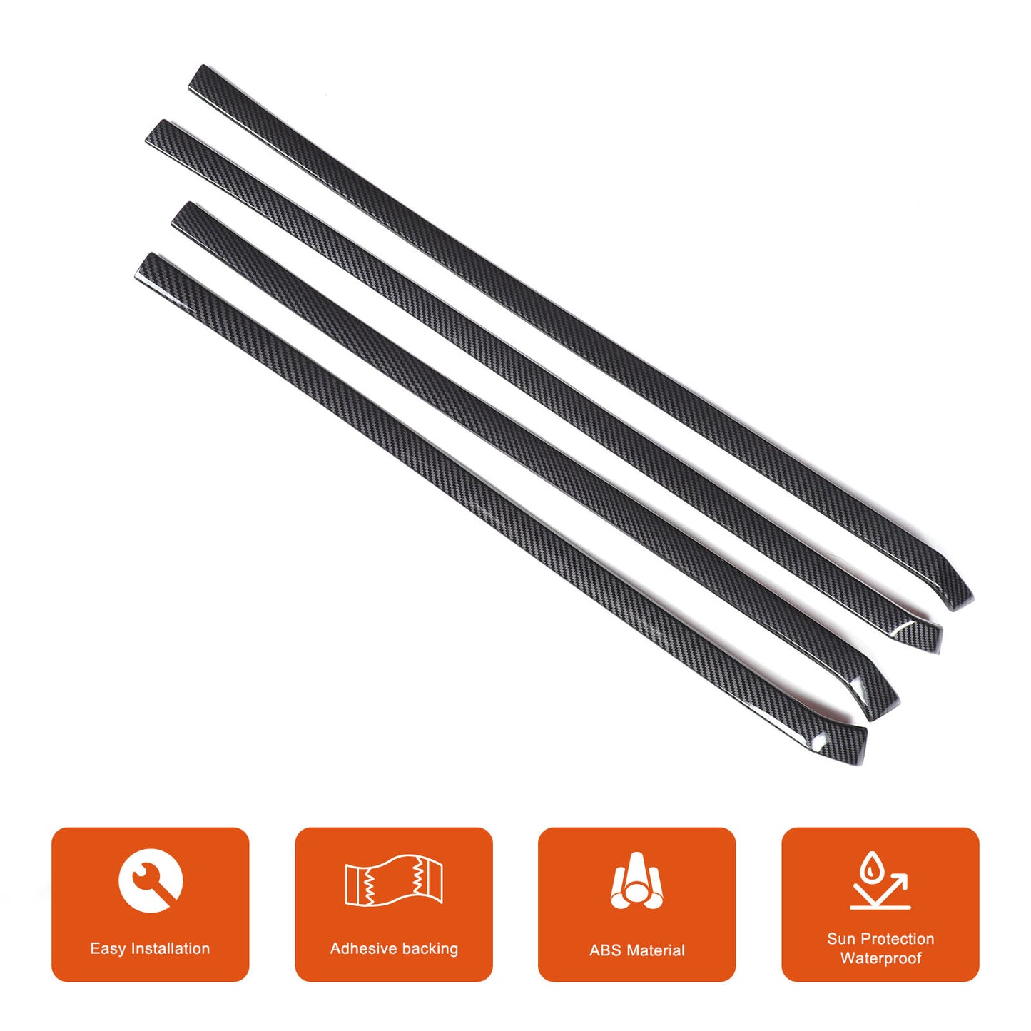 Suitable for 2024 Tacoma - 25 Carbon ABS Interior Door Panel Window Lifting Trim - n