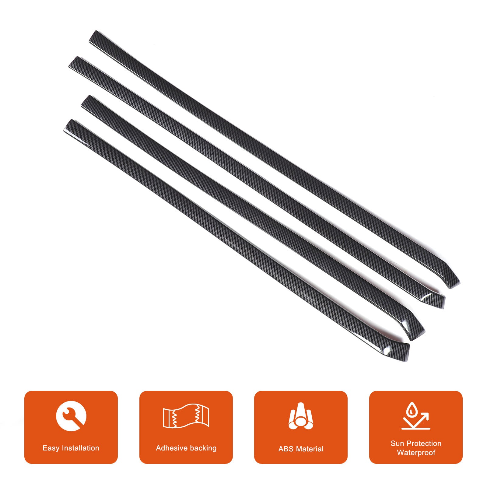 Suitable for 2024 Tacoma - 25 Carbon ABS Interior Door Panel Window Lifting Trim - n
