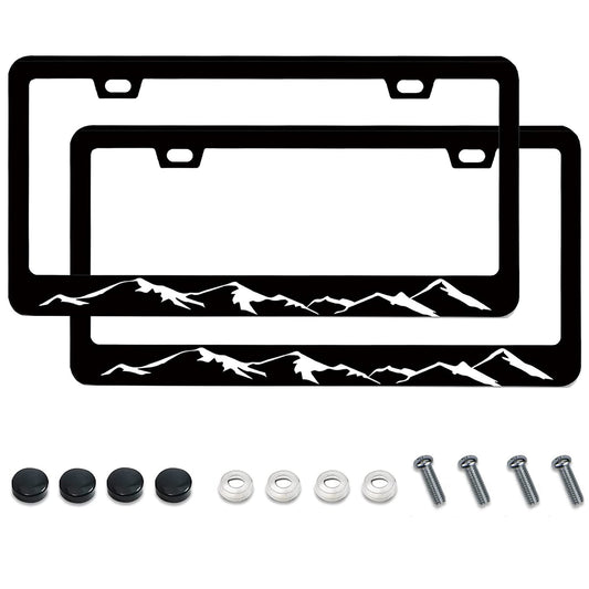 2pcs for Nissan Accessories Metal Mountains Raised Car License Plate Frame Cover