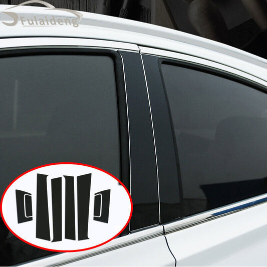for Honda HR-V Vezel 2016-2022 PC Black Door Window BC Pillar Post Trim Sticker