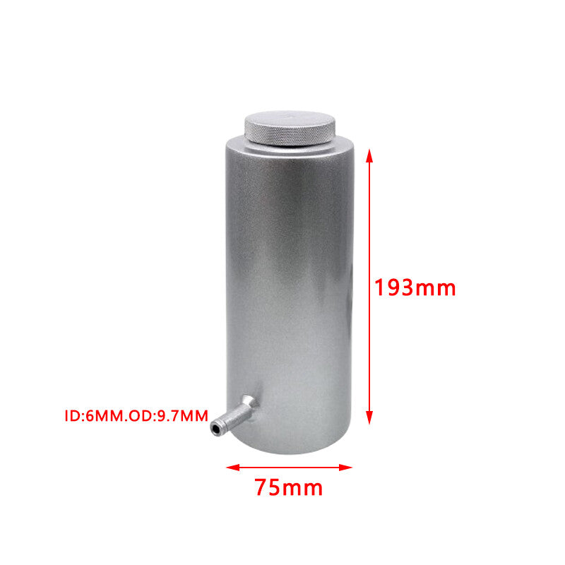Radiator Coolant Catch Tank Overflow Reservoir Silver Aluminum Silver Universal
