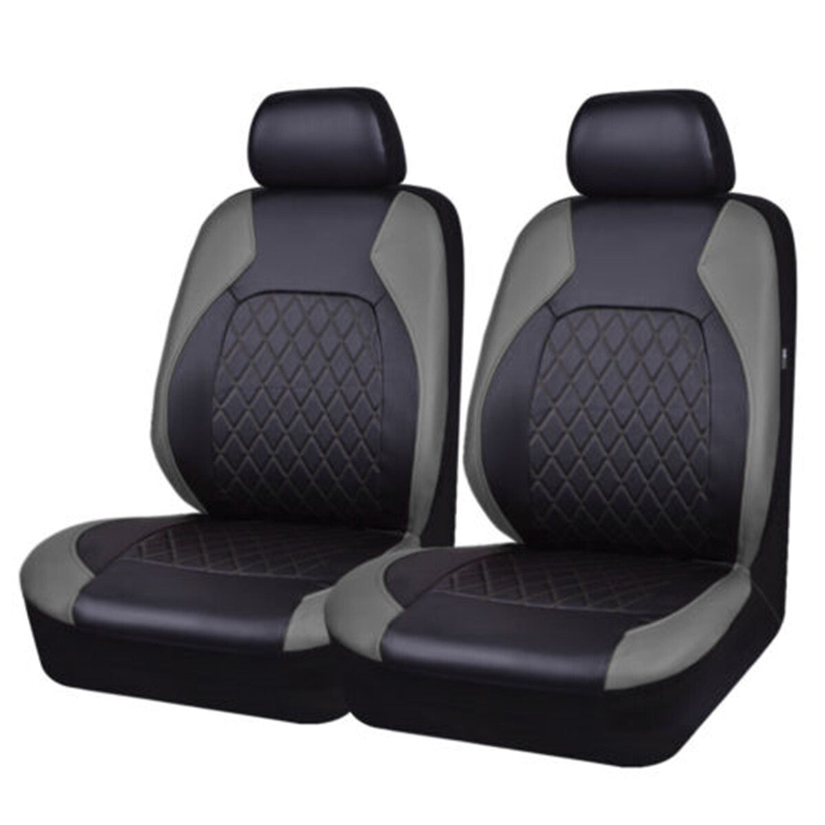 Front for Seat Covers Set Black/Gray Truck SUV Van Car for Seat Covers Protector