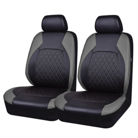 Front for Seat Covers Set Black/Gray Truck SUV Van Car for Seat Covers Protector