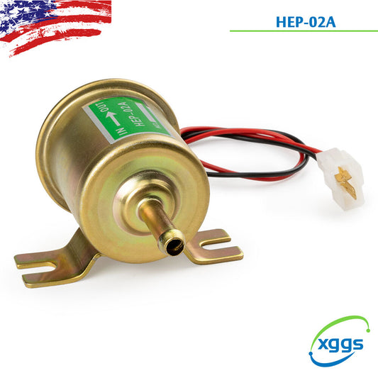 1X 12V Electric Fuel Pump HEP-02A Universal Inline Low-Pressure Gas and Diesel Fuel Pump Q