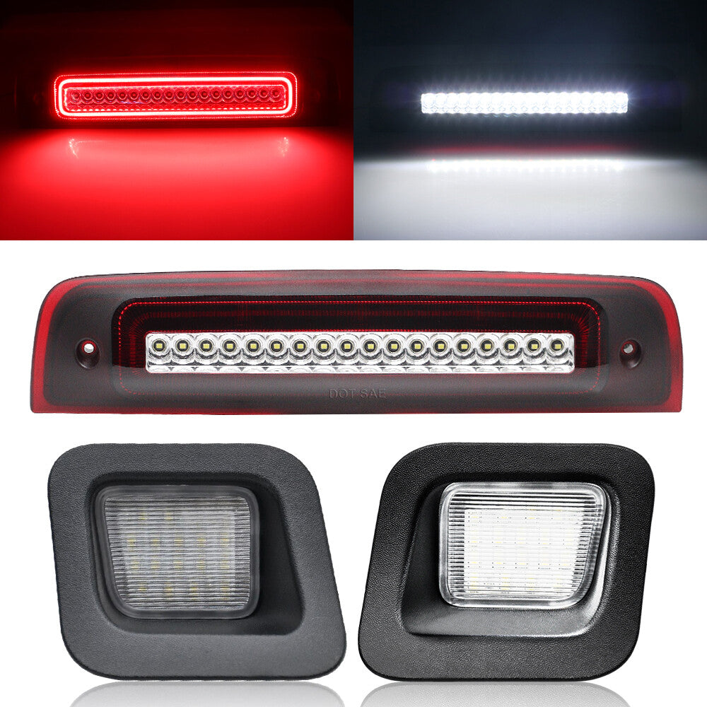 For 09 - 2018 for Dodge for Ram 1500 2500 3500 LED Third Brake License Light Stop Cargo Light - v