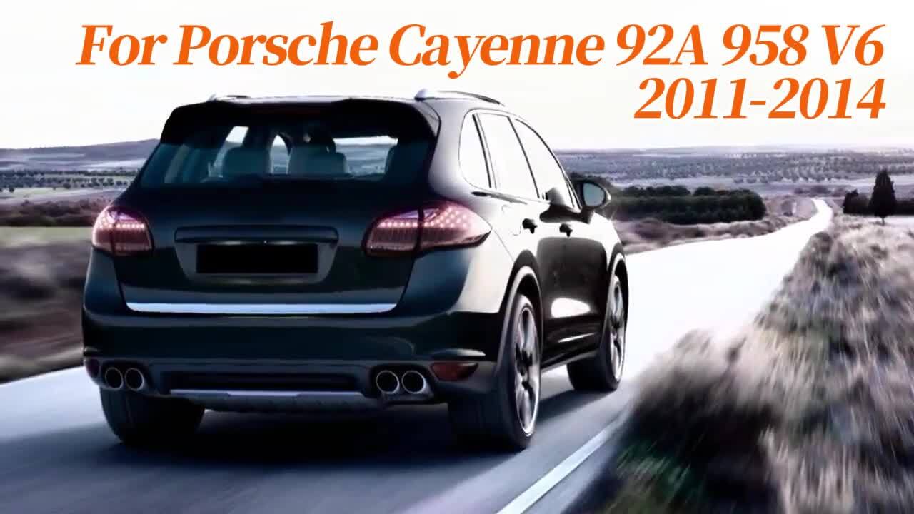 Chrome-plated rear muffler exhaust tips for Porsche for Cayenne 92A 958 V8 2011-2014 Q