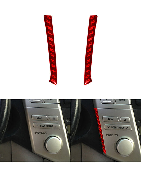 Carbon Fiber Interior Gear Shift Panel Trim Panel for Audi TT 8N 2001-2006 Red v