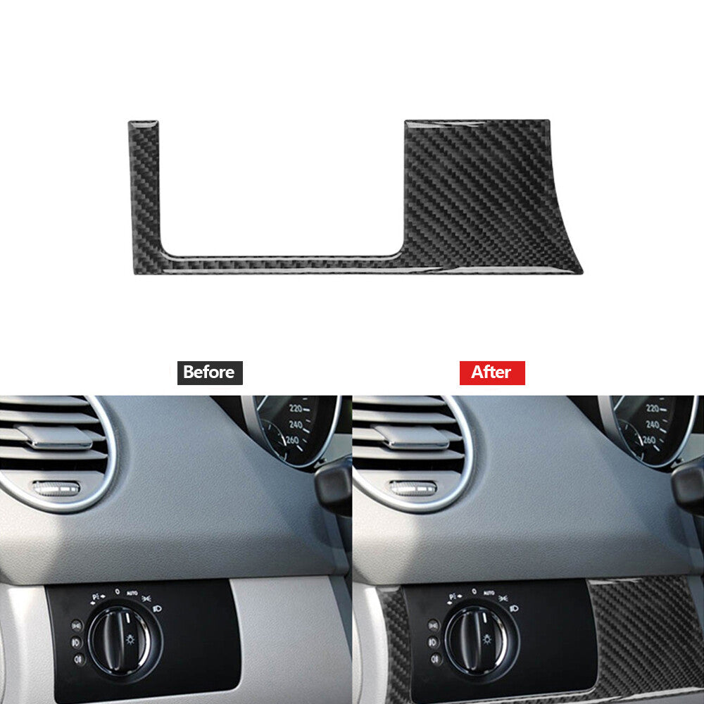 Carbon fiber headlight control panel for Mercedes-Benz M-Class 2006-11