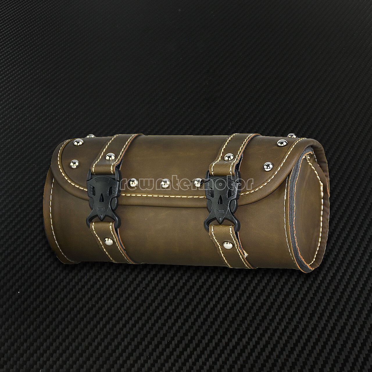 PU Leather Tool Bag Handlebar Saddlebag Roll Barrel Motorcycle Fit for Harley Q