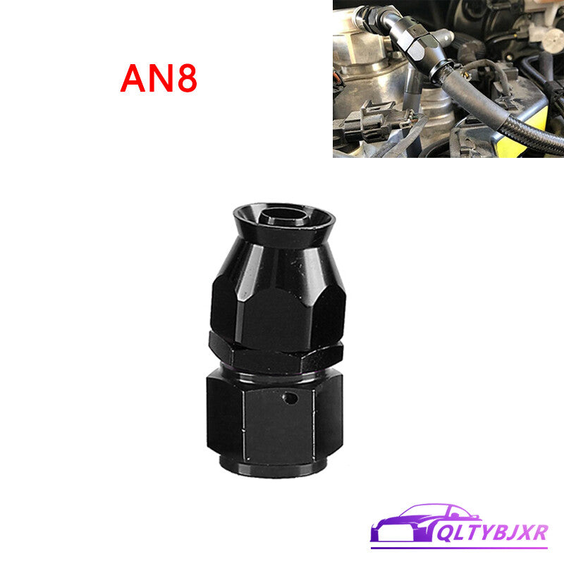8AN PTFE Hose End Fitting Adapter AN8 Straight for PTFE Hose Line Only Black