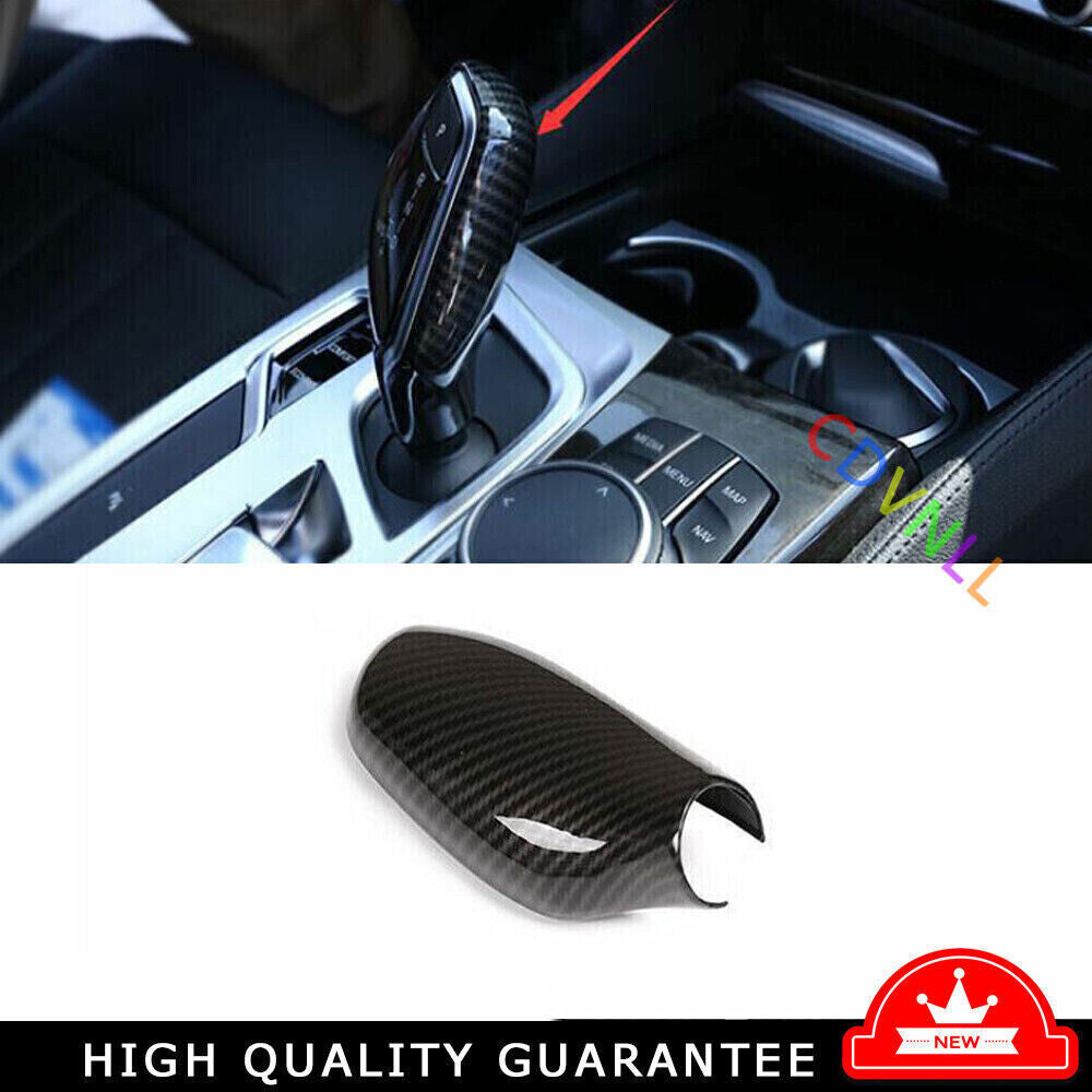 for BMW 5 Series G30 2018-23 Carbon Fiber Inner Gear Shift Knob Head Cover Trim