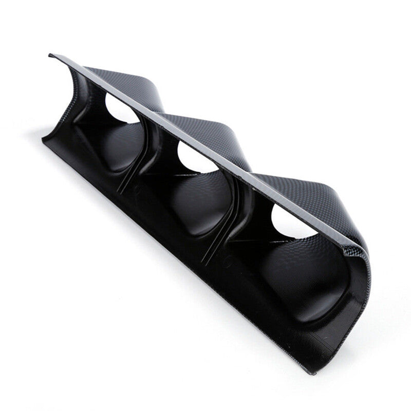 US 52mm 3-Hole A Pillar Dash Panel Mount Carbon Fiber Triple Gauge Pod Holder v