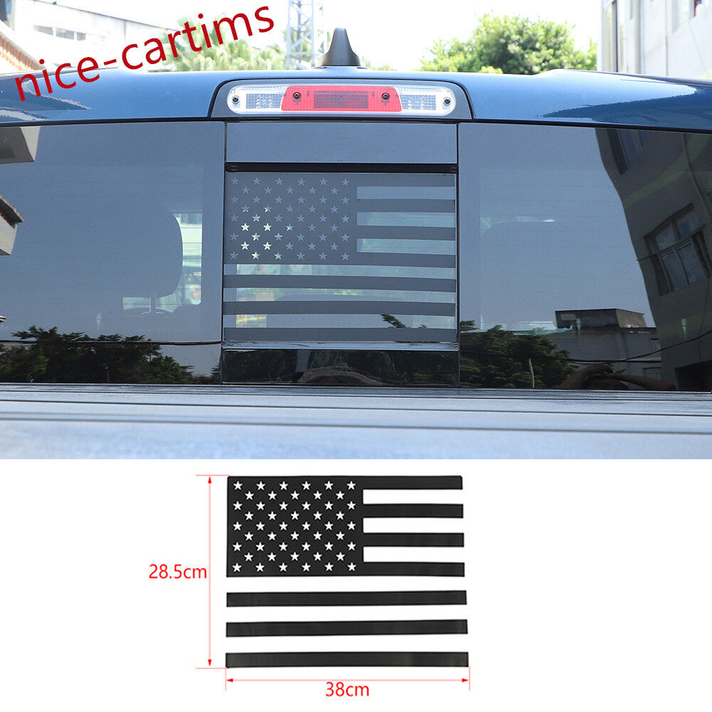 PVC Black Rear Middle Small Window Sticker Decals Cover for Dodge for Ram 1500 2009+