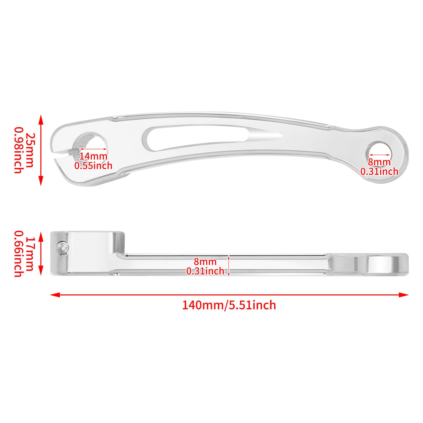Chrome Inner Shift Shifter Arm Rod Lever for Harley Touring Street Road Glide