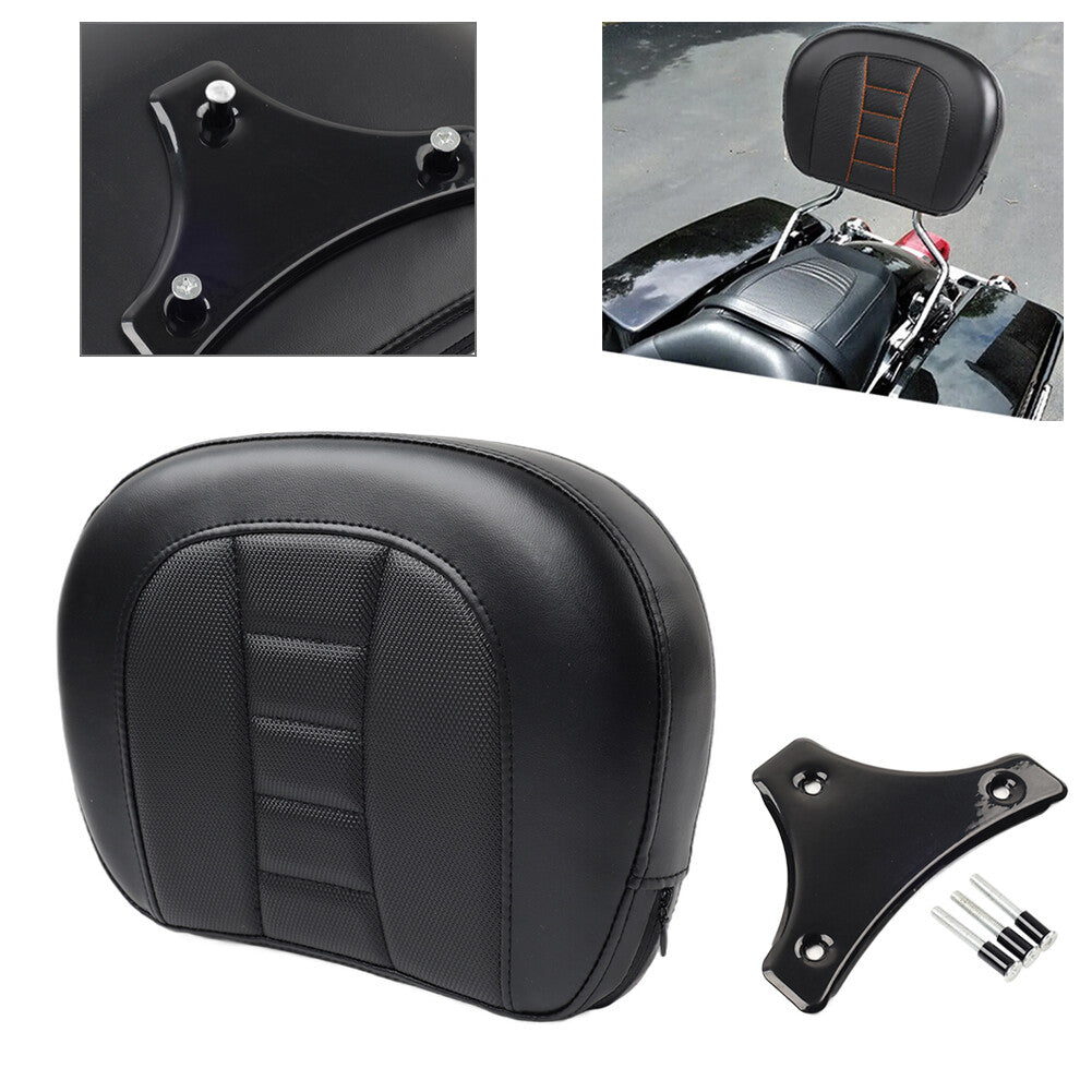 Passenger Sissy Bar Backrest Pad Bracket fit for Harley Touring Electra Q