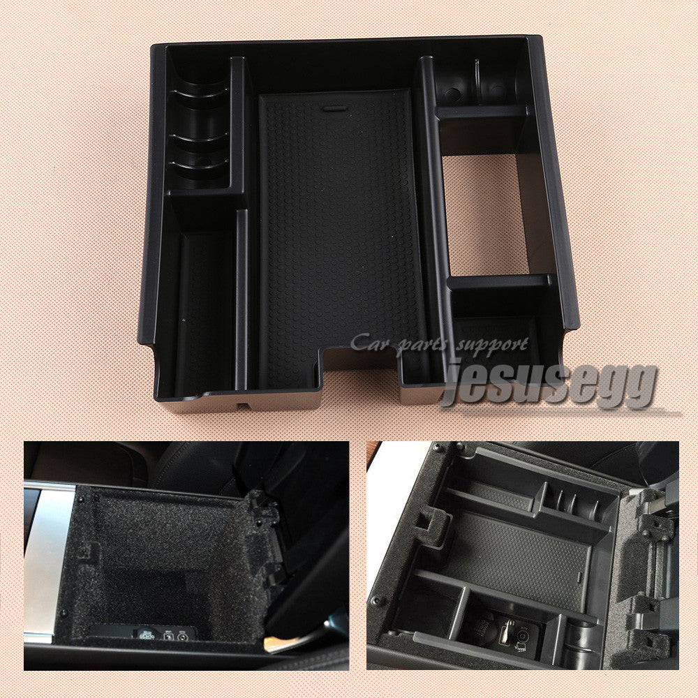 Car Auto Center Console Armrest Box Storage Organizer Tray for Jaguar for XF 2009-15 Q
