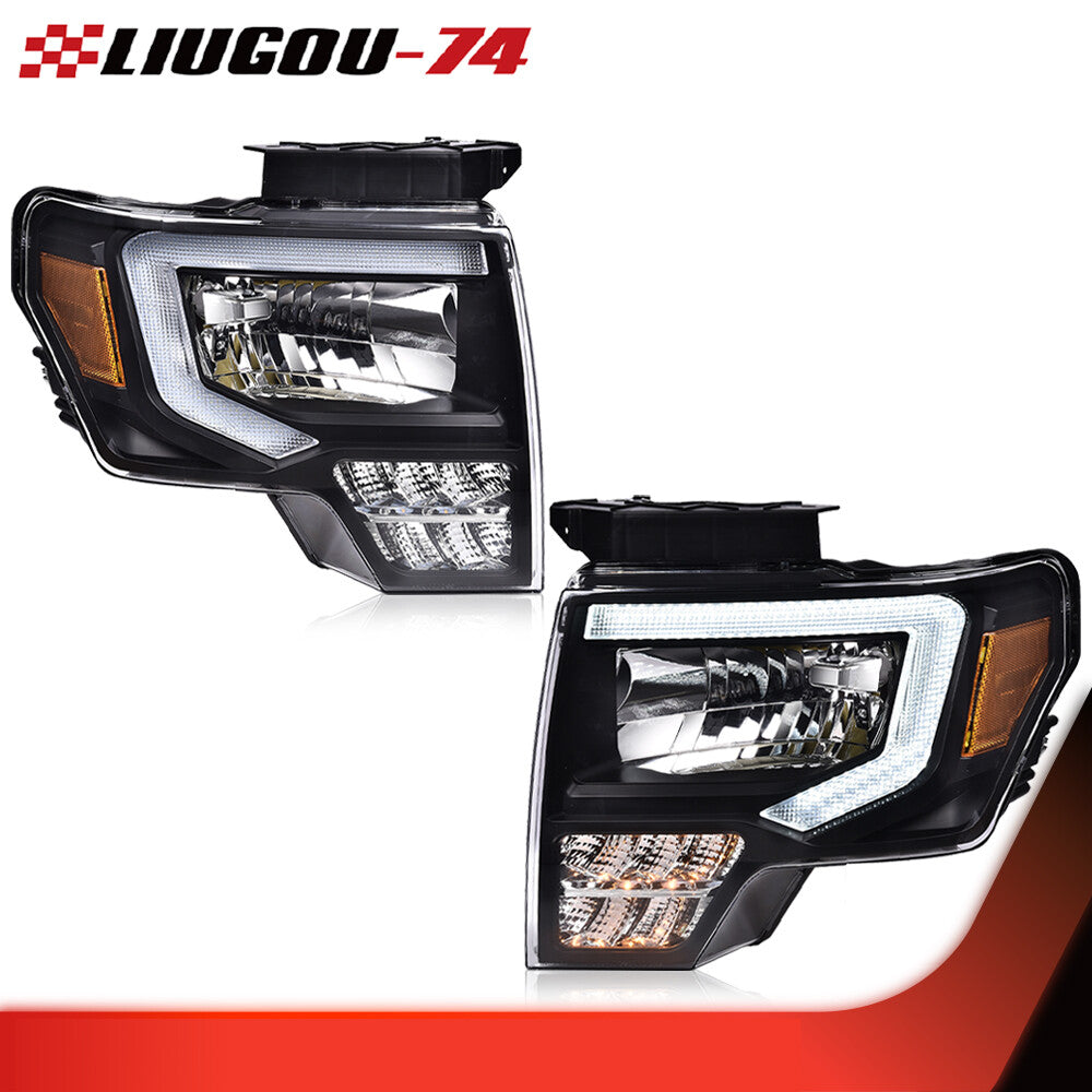Truck LED DRL tube headlights, left and right lights suitable for 2009-2014 for Ford F-150s.