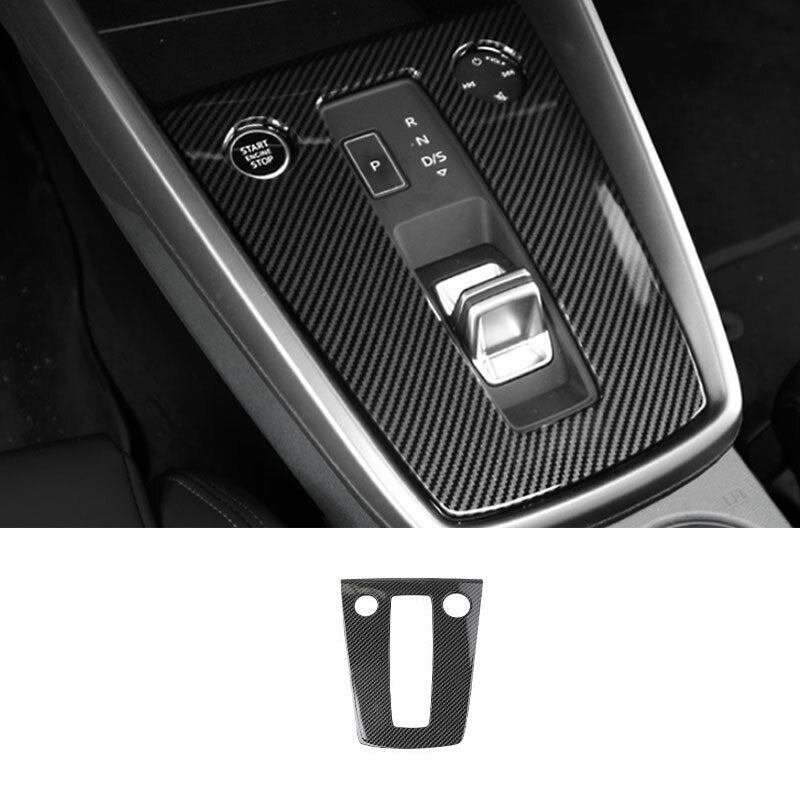 Carbon Fiber Style Gear Shift Panel Cover Fit for Audi A3 2022-2023