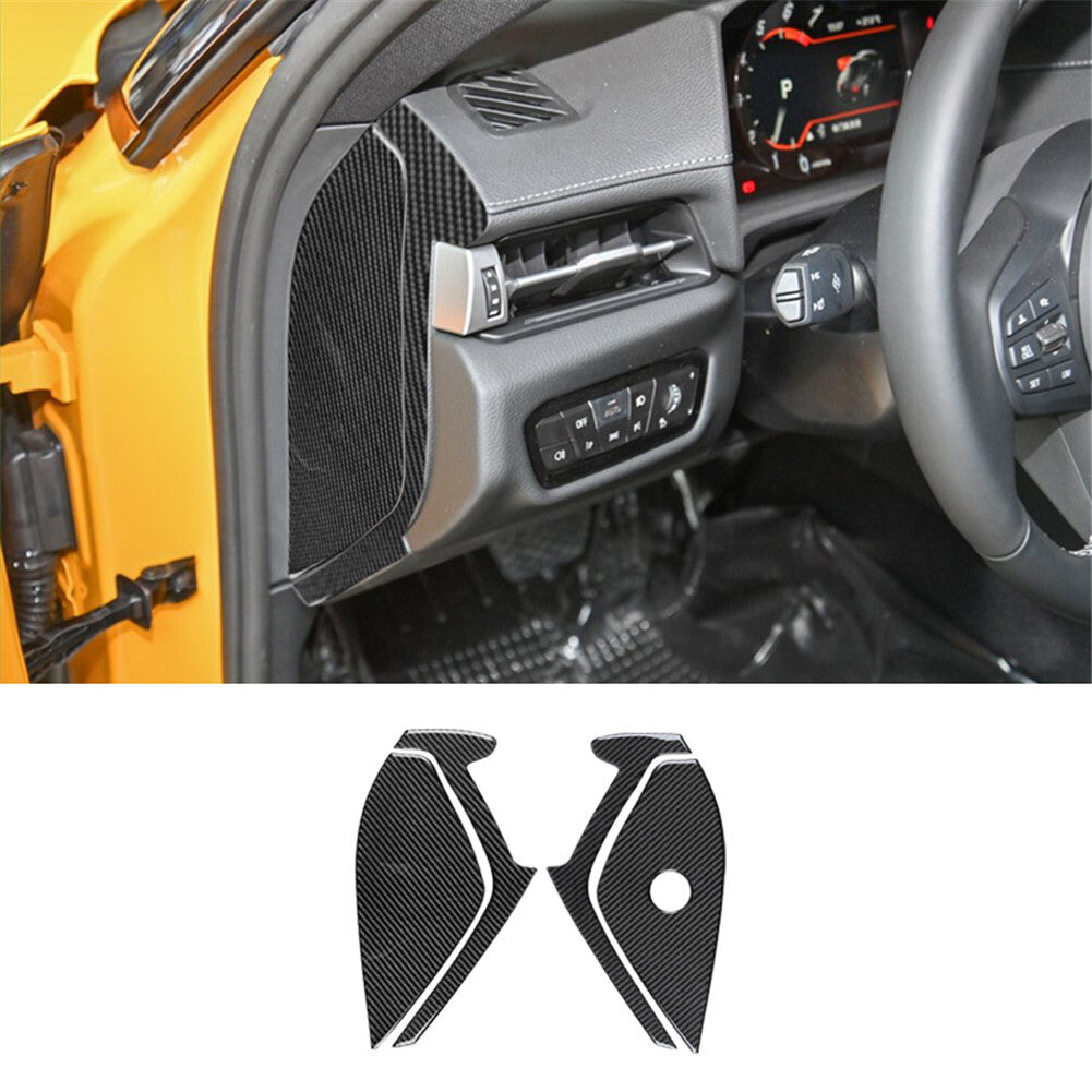 4Pcs Carbon Fiber Door Anti-collision Cover Trim for Toyota Supra 2019-2022