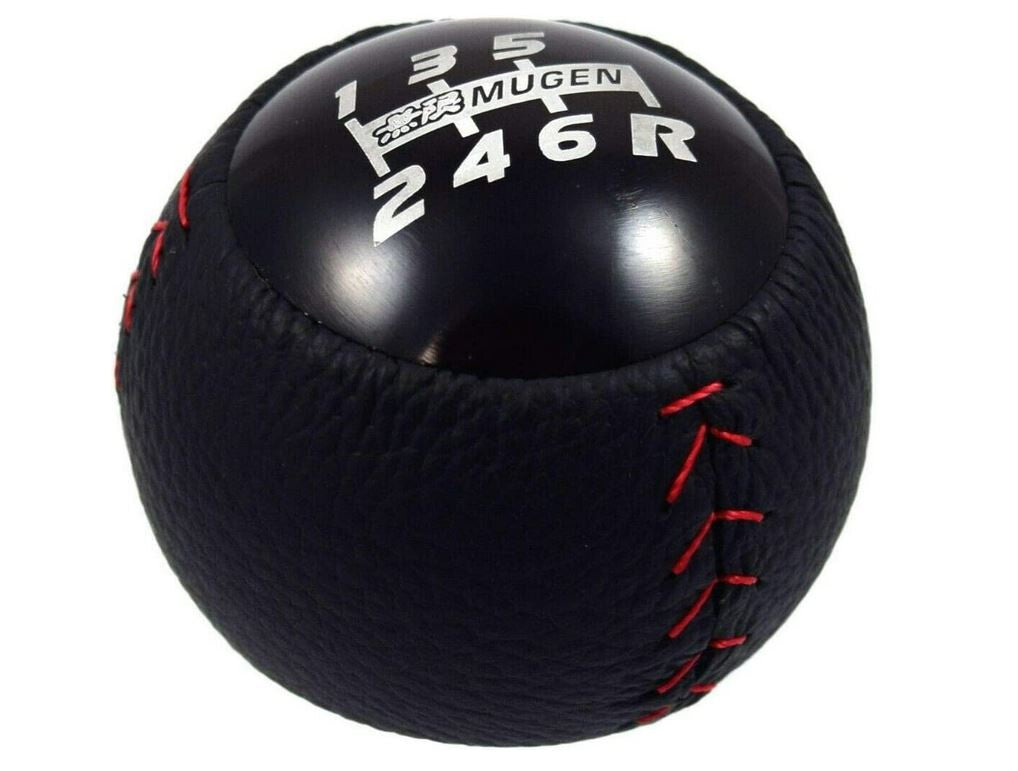 Car Shift Knob 6-speed Mugen Black PVC Leather Fits for Honda for Civic CRX for Acura