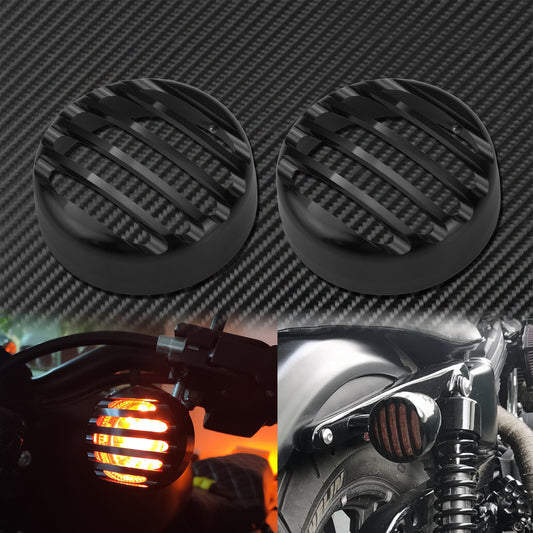 Motorcycle Black Rear Turn Signal Grill Bezel Cover Fit For Sportster 2016-up Q
