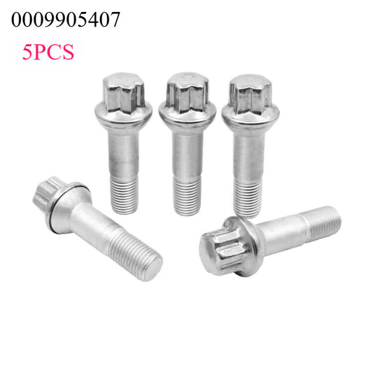 5PCS 0009905407 Wheel Bolts for Mercedes-Benz ML350 S500 GLK350 S550 CL500 GL450 Q