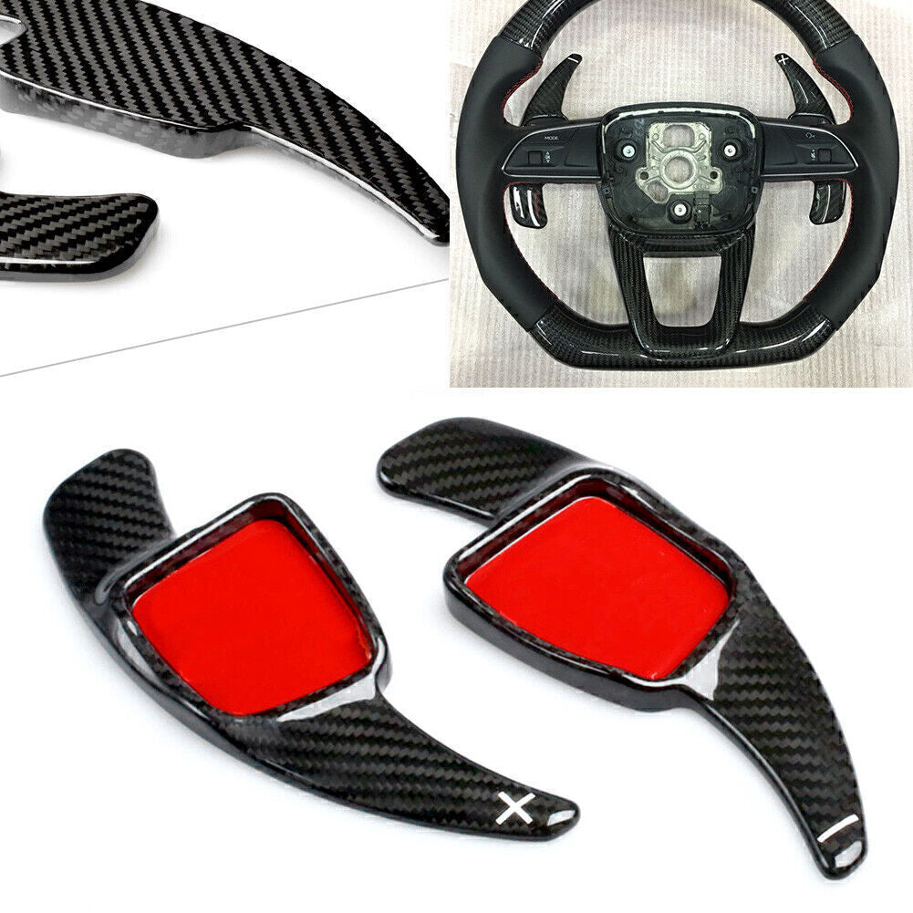 Carbon Fiber Steering Wheel Shift Gear Paddle for Audi A3/4/5 S3/4 Q2/5/7 TT TTS