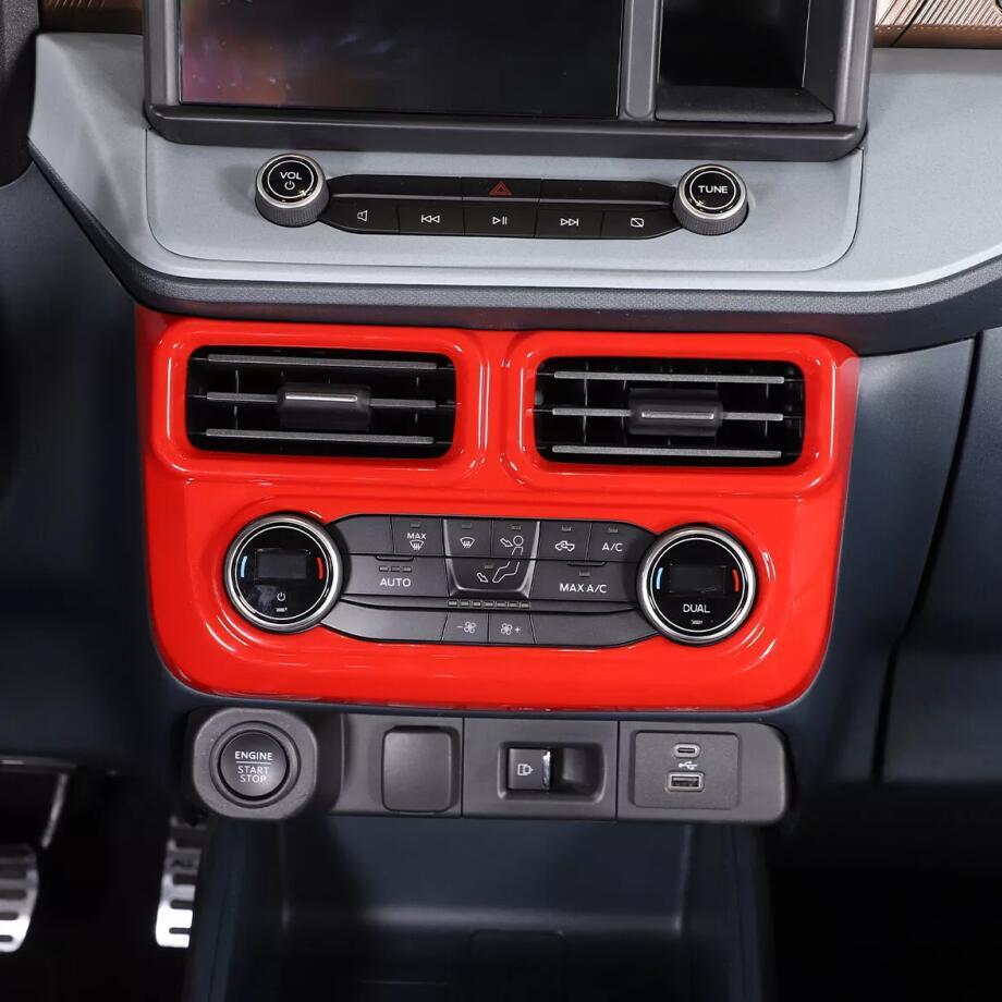 For 2022-2024  for ford  Maverick Red Interior Central Control A/C Panel Cover Trim 1P