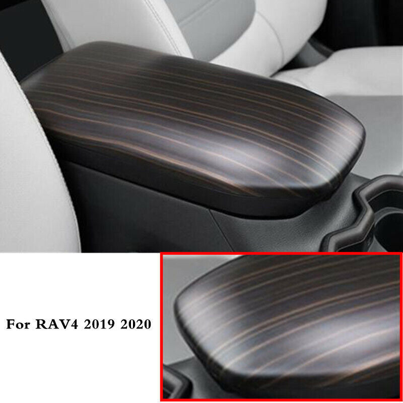 for Toyota RAV4 2019-2023 Peach Wood Grain Interior Armrest Box Decor Cover Trim