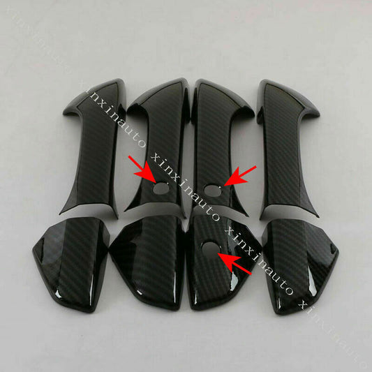 4X Carbon Fiber Look Door Handle Molding Trim Cover for Honda Accord 2008-2012