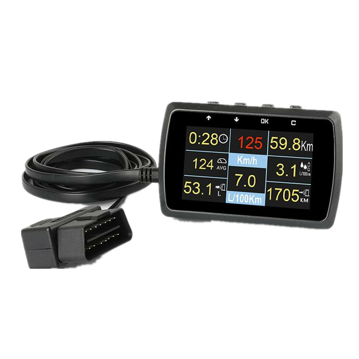 Car A501C for Smart OBD OBD2 HUD Digital Meter Speedometer Fault Code Alarm Display