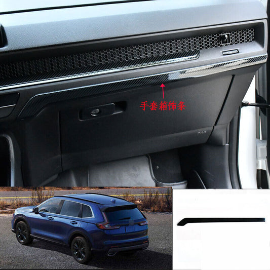 for Honda CR-V CRV 2023-2024 Carbon Fiber Steel Inner for Co -Pilot Dash Strip Trim n