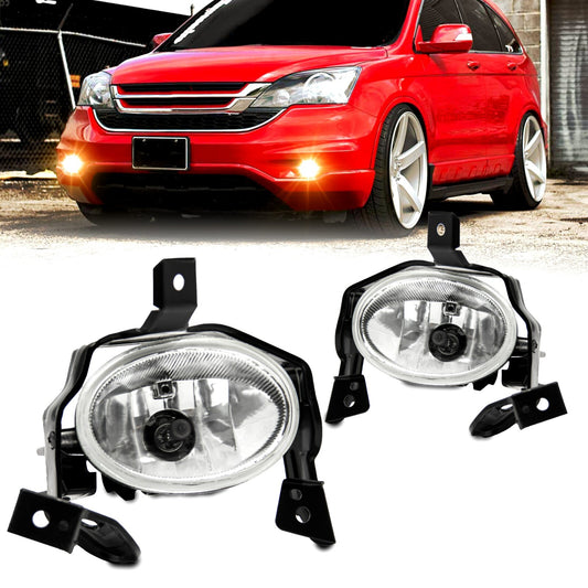 Fog Lights for 2010 - 2011 for Honda CR-V Driving Lights Clear Lens with Switch Wiring B- v