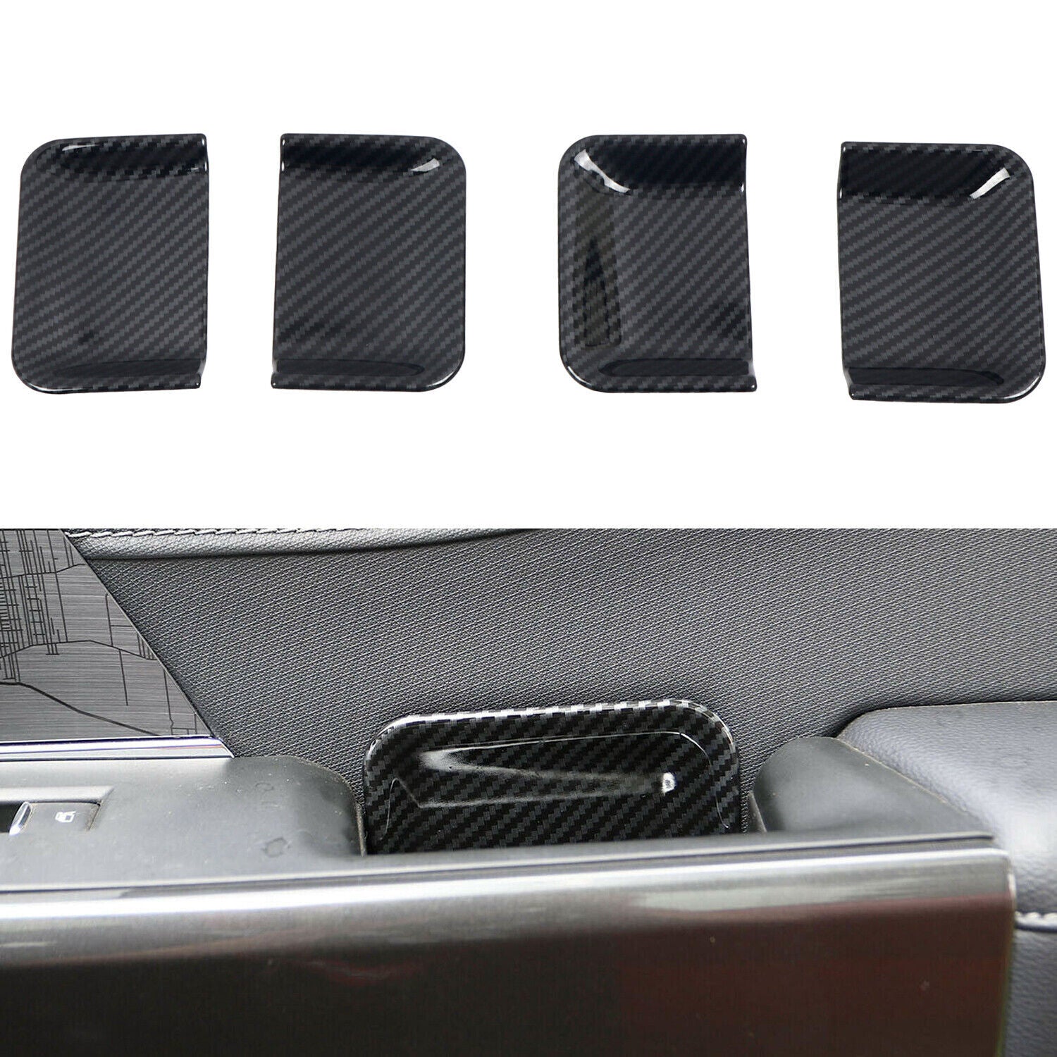 Carbon Fiber Dashboard Panel Frame Cover Trim For Prado FJ150 2018-2021 v