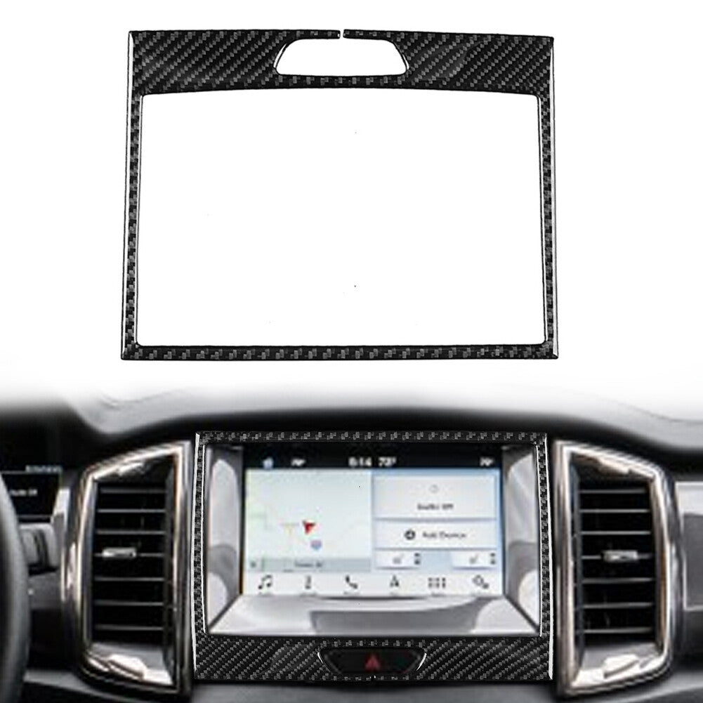Carbon Fiber for Navigator GPS Panel Cover Trim  for ford  Ranger Sport 2015-2022 21