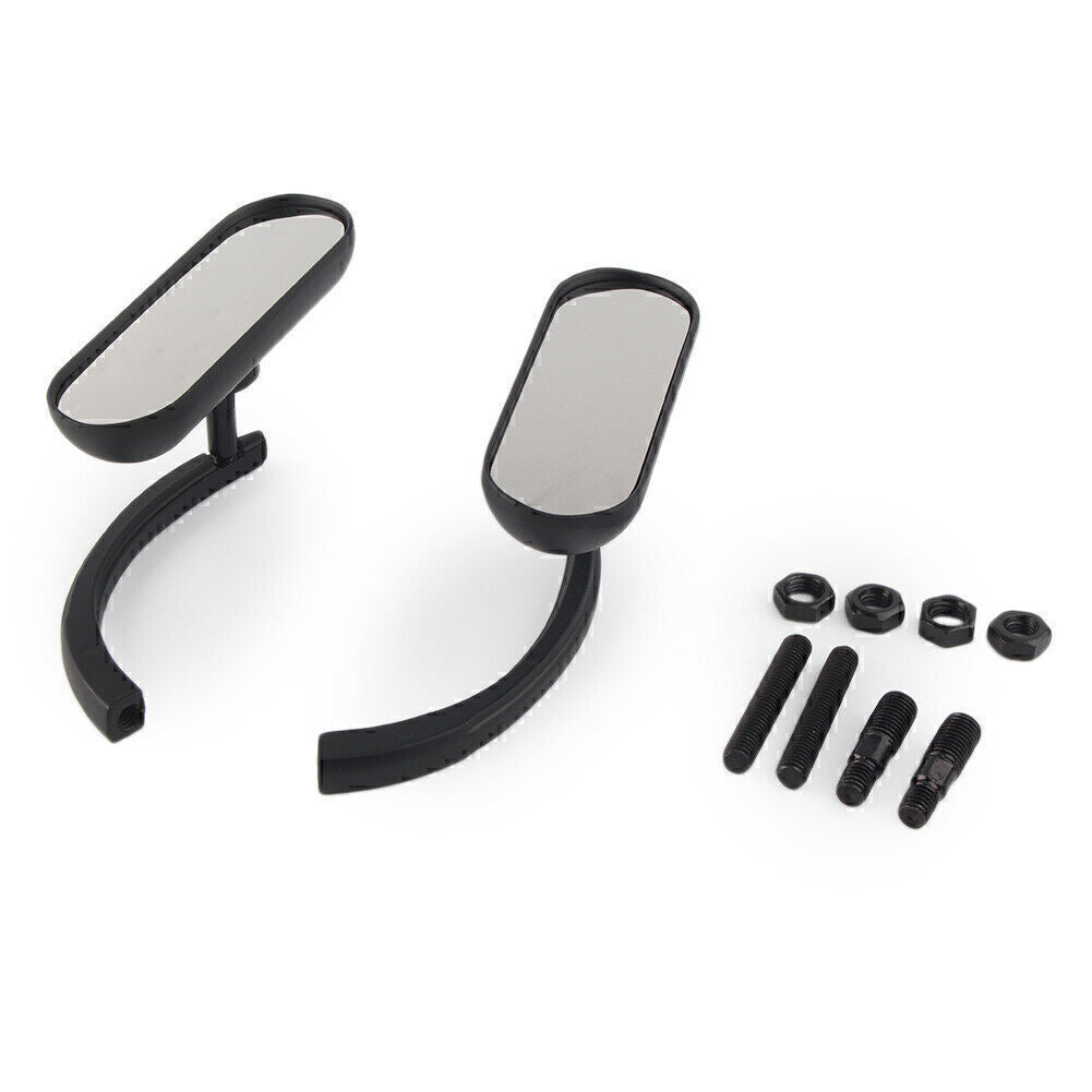 Motorcycle Black Rear View Side Mirror left right for Harley Aluminum Q
