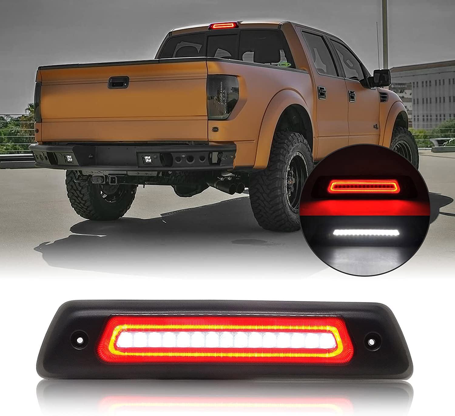 LED third brake taillight for 2009-2014  for ford  F150 XL cargo light with smoked lens. Q