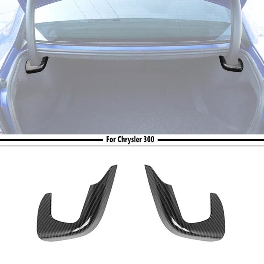 For 2011-2023 for Chrysler 300/Charger Carbon Tailgate Lift Cover Trim Frame Decor2* v
