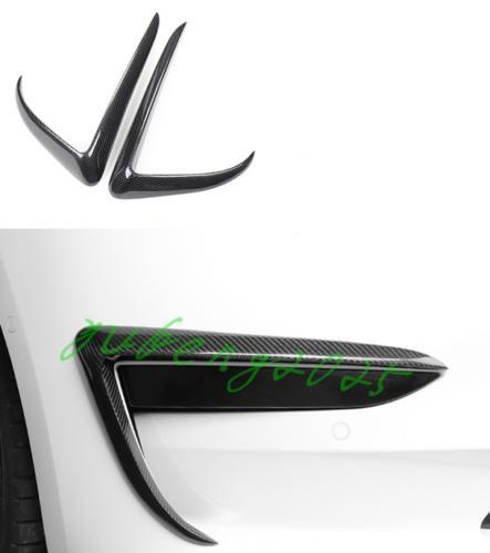 Suitable for 2021-2023 for Tesla Model 3/Y Dry Carbon Fiber Front Fog Light Cover Trim
