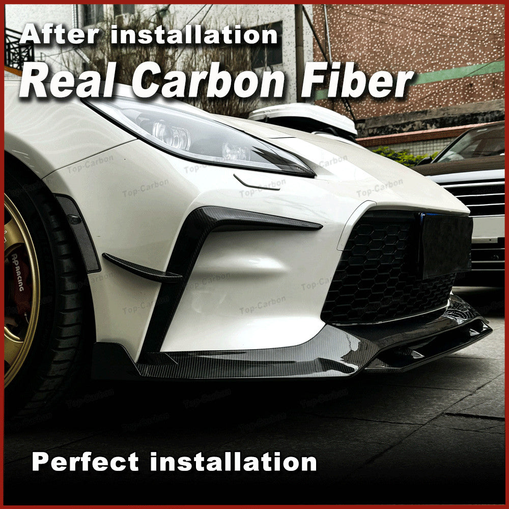 for Toyota GR86 for Subaru BRZ 2022-23 REAL Carbon Front Bumper Lip Fins Splitters