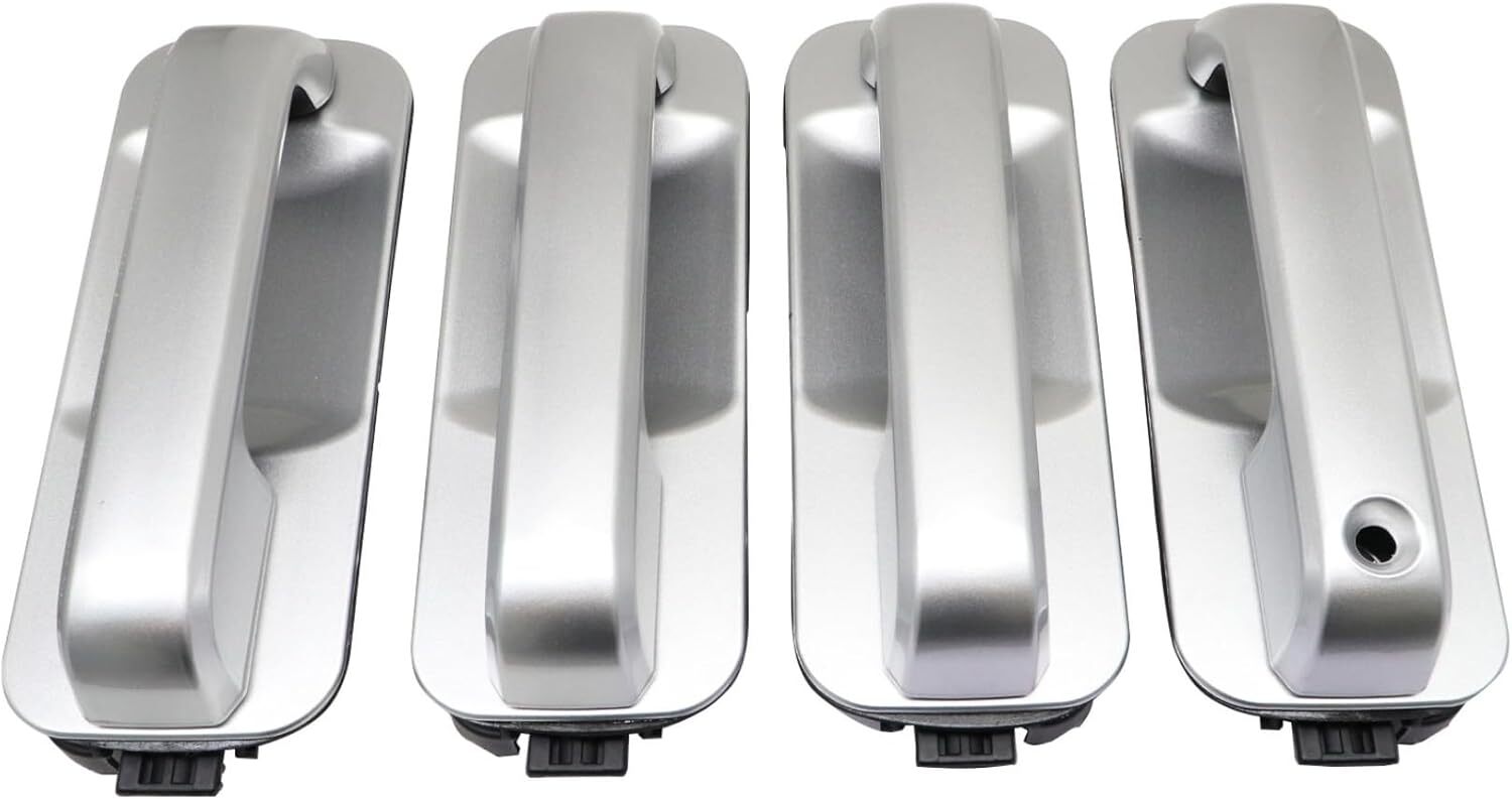 for Ford F150 2015-2020 Ingot Silver Door Handles Front Rear 4 Pcs
