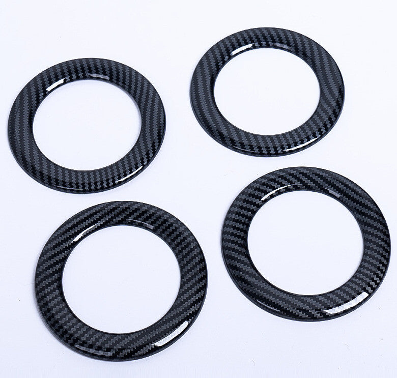 Car Roof Air Outlet Vent Ring Cover Trim for Kia Carnival 2022-2023 Carbon Fiber