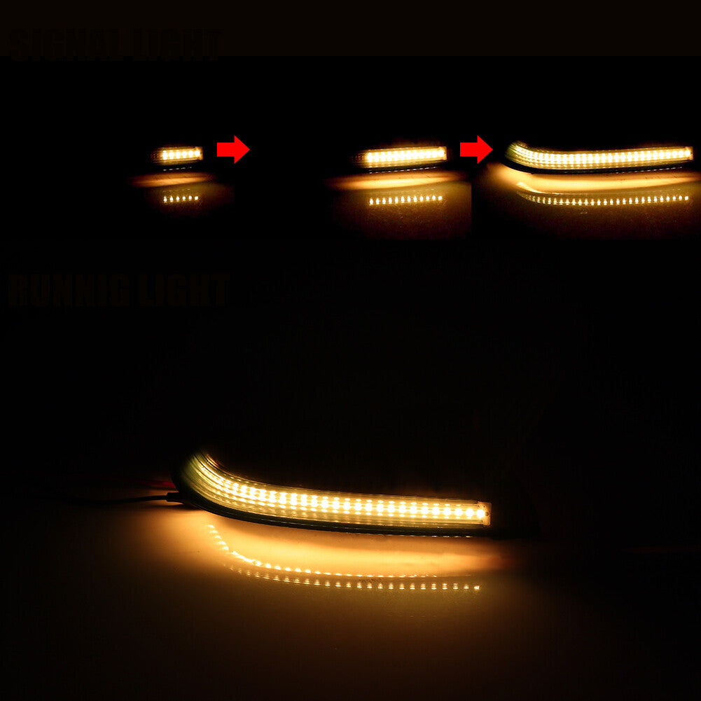 2 Smoked Amber LED Turn Signal Lights for Blazer for GMC Envoy for Buick - v