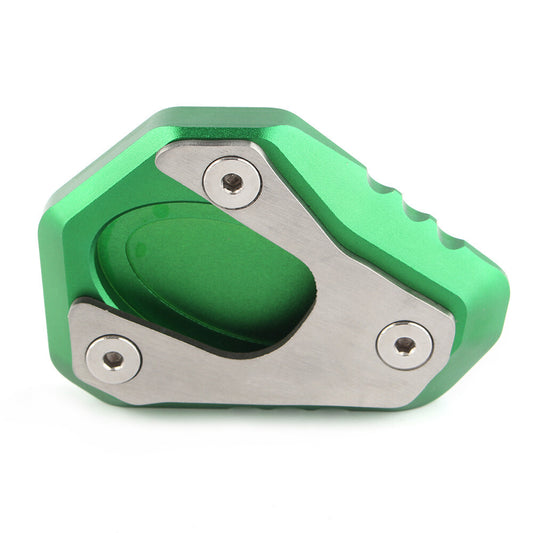 for Kawasaki Z650 2017-2018 Aluminum Side Kick Stand Extension Plate Pad Green Q